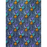 African Print Fabric/ Ankara - Gray, Purple, Orange, Light Blue 'Makonde Drift' Design, YARD or WHOLESALE