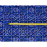 African Print Fabric/ Ankara - Blue, Purple 'Bola Code' Design, YARD or WHOLESALE