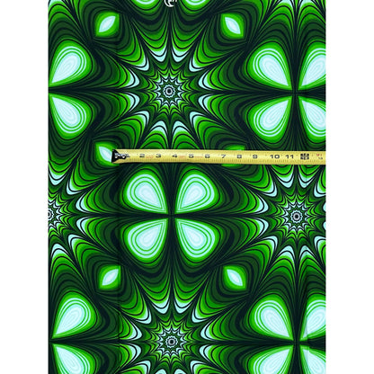 African Print Fabric/Ankara - Shades of Green "Nia Radiance" Design
