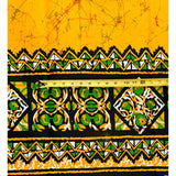 African Print Fabric/ Ankara - Orange, Green, Black 'Amai Enum' Design