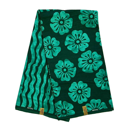 African Print Fabric/ Ankara - Shades of Green 'Child of the Tree', Per Yard or Wholesale