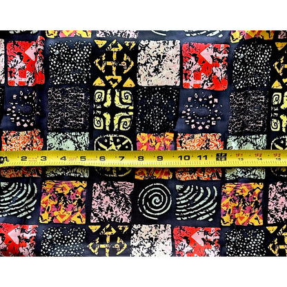African Print, Satin Fabric - Black, Pink, Red, Beige, Yellow “Camelia”, Per Yard or Wholesale