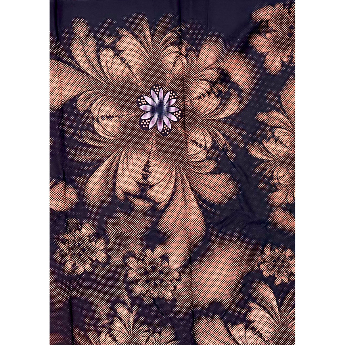 African Print Fabric/ Ankara - Brown, Black, Pink "Big Occasion", YARD or WHOLESALE