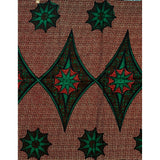 African Print Fabric/ Ankara - Brown, Green 'Tamba' Design, YARD or WHOLESALE