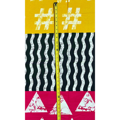 African Print Fabric/ Ankara - Pink, Yellow, Black, White 'Lagos Candy', Yard or Wholesale