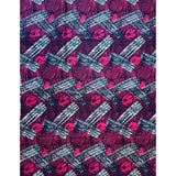 African Print Fabric/ Ankara - Pink, Gray, Blue 'Fawohodie Stroke’ YARD or WHOLESALE