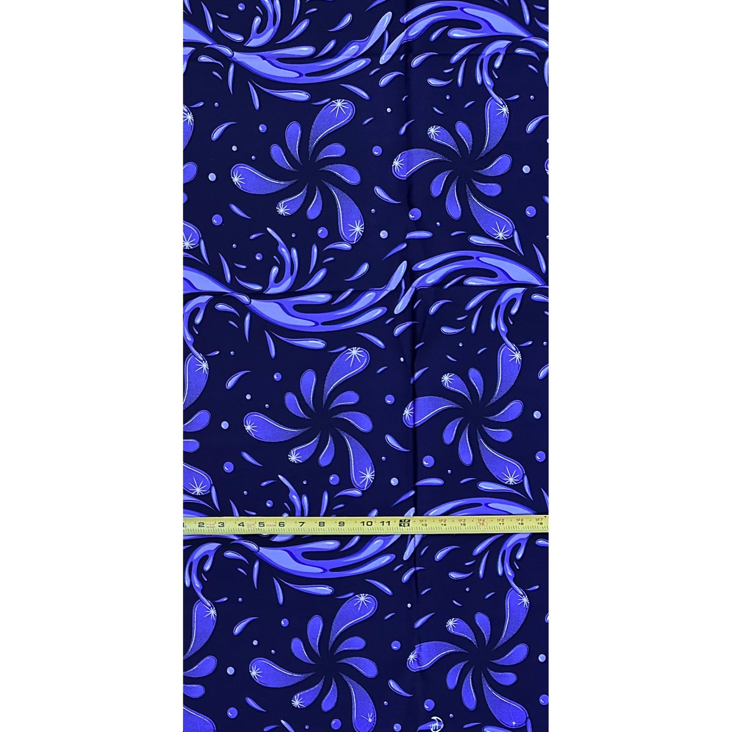 African Print Fabric/ Ankara - Purple, Navy 'Unapologetic Flow', ~1 YARD