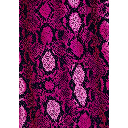 African Print Fabric/ Ankara - Pink, Black 'Adesewa Skin' Design, Yard or Wholesale