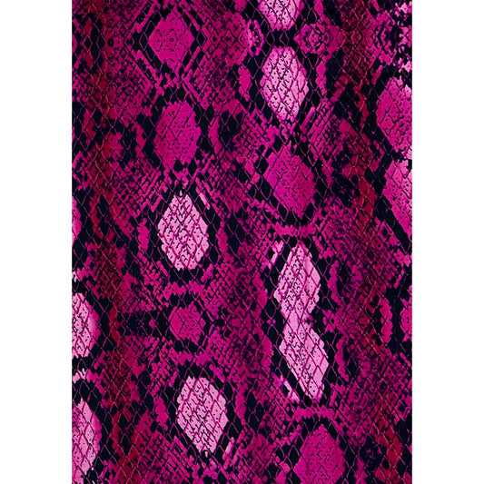 African Print Fabric/ Ankara - Pink, Black 'Adesewa Skin' Design, Yard or Wholesale