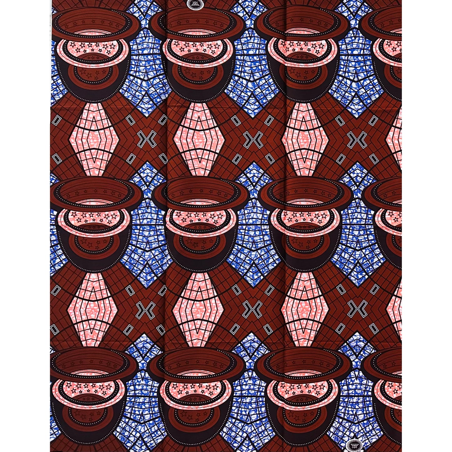 African Print Fabric/ Ankara - Purple, Pink, Brown “Crossroads of Mali', YARD or WHOLESALE