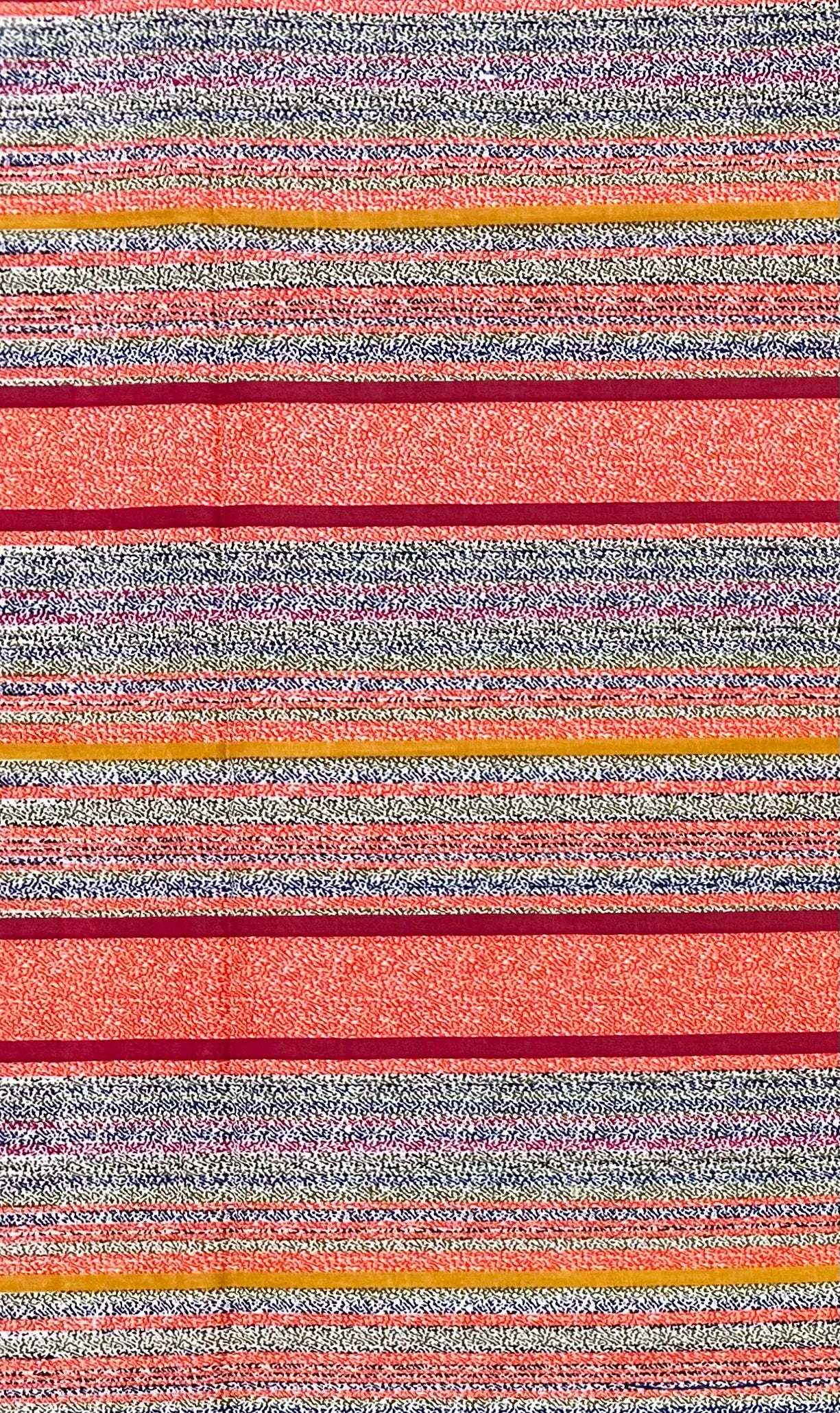 African Print Fabric/ Ankara - Orange, Red, Blue 'Color Between The Lines' Design, YARD or WHOLESALE