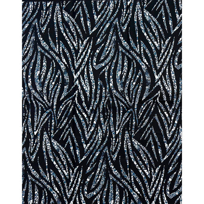 African Print Fabric/ Ankara - Black, Gray 'Soul Song' Design, YARD or WHOLESALE