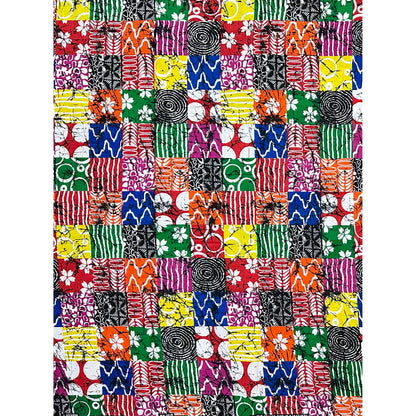 African Print Fabric/ Ankara - Multicolored 'Pieces of Everywhere', YARD or WHOLESALE