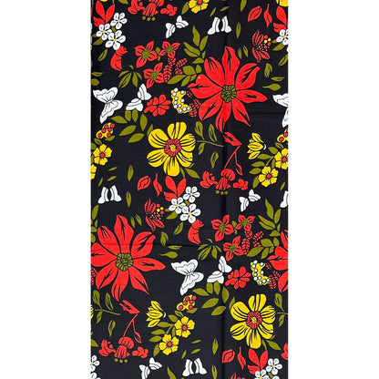African Print Fabric/Ankara - Orange, Green, Yellow ‘Hibiscus & Sankofa' Design, YARD or WHOLESALE