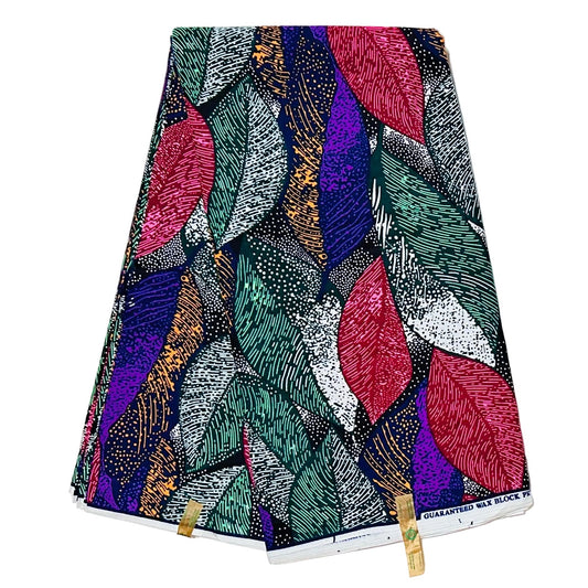 African Print Fabric/ Ankara - Multicolored 'Season After Season', YARD or WHOLESALE