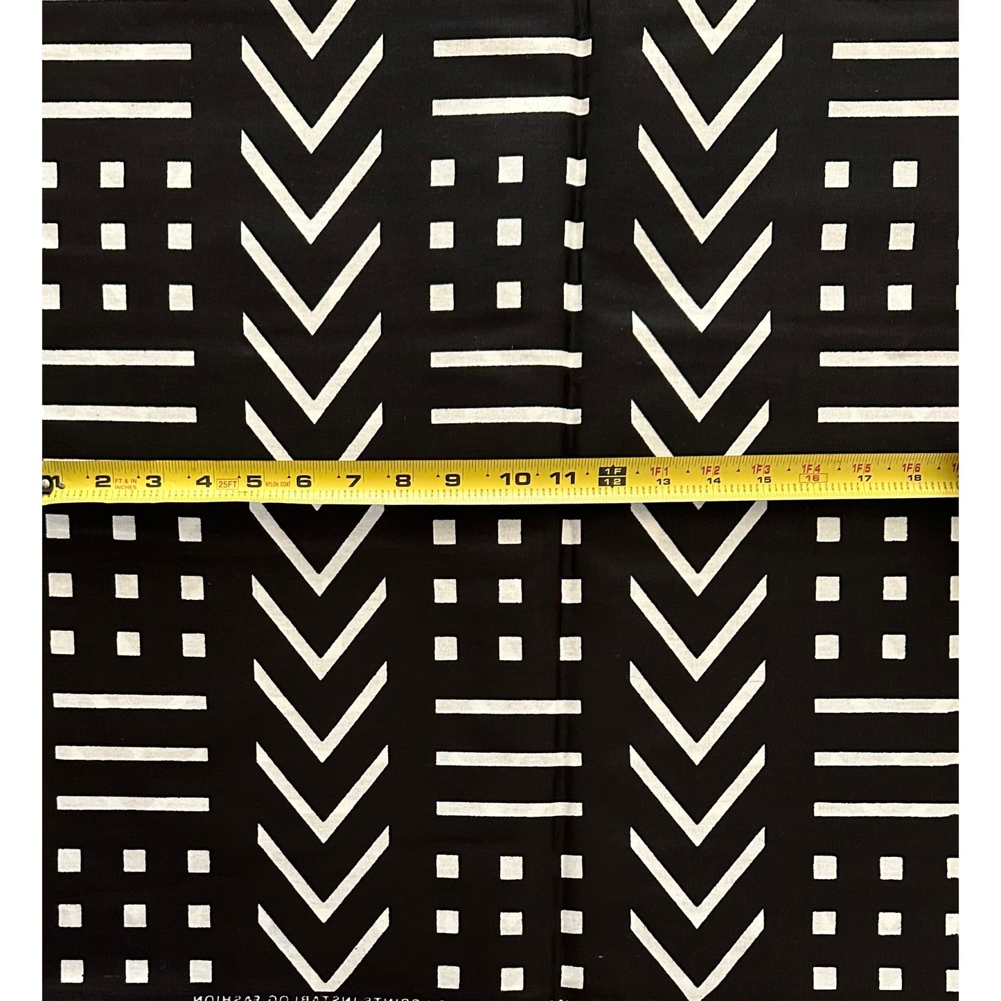 African Print Fabric/ Ankara - Black, White 'Dakar Dash’, YARD or WHOLESALE