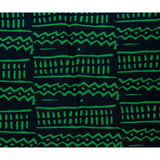 African Print Fabric/Ankara - Black, Green 'Zazi' Design, YARD or WHOLESALE