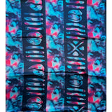 African Print, Satin Fabric- Blue, Pink, Purple "Riya", Yard or Wholesale
