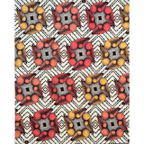 African Print Fabric/Ankara - Pink, Brown, Cream, Beige "Cassie" Design