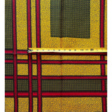 African Print Fabric/ Ankara - Marigold, Red 'Princess of Sokoto' Design, Yard