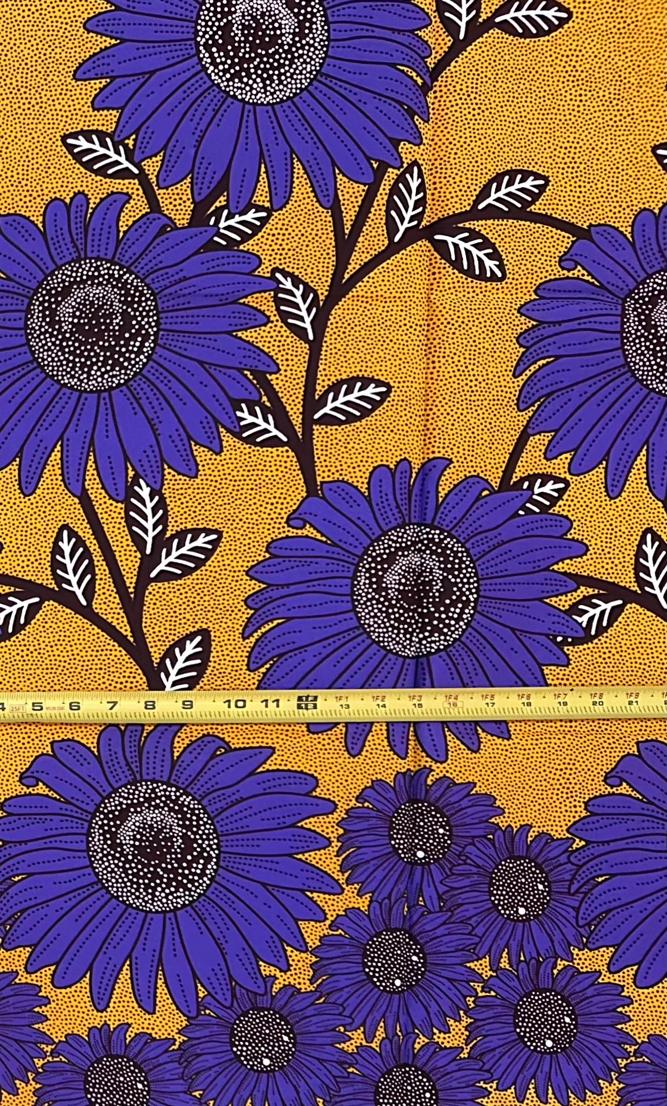 African Print Fabric/ Ankara - Orange, Purple, Brown 'The Governor’s Wife' Design