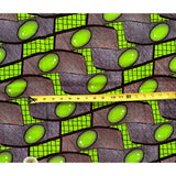African Print Fabric/ Ankara - Green, Purple, Pink, Brown 'Coffey,’ YARD or WHOLESALE