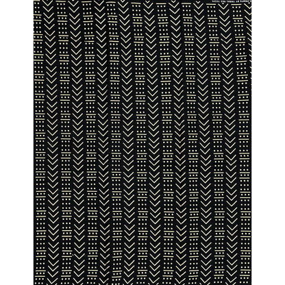 African Print Fabric/ Ankara - Black, Beige 'Dakar Dash’, YARD or WHOLESALE
