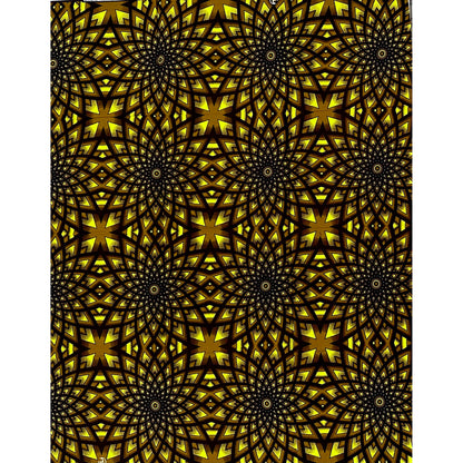 African Print Fabric/Ankara - Yellow, Olive Green, Brown "Irin Ayo" Design