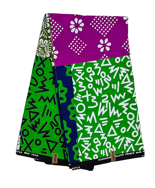 African Print Fabric/ Ankara - Multicolored 'The Most Connected Socialite in Lagos', YARD or WHOLESALE