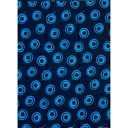 African Print Fabric/ Ankara - Shades of Blue 'The B-Side' Design, Yard or Wholesale