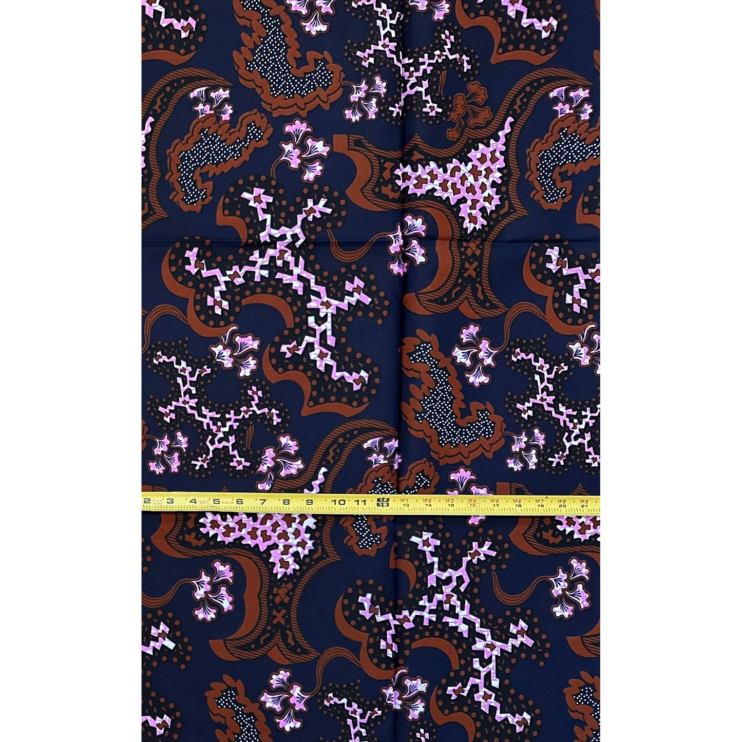 African Print Fabric/Ankara - Purple, Brown "Sacred Mechanics" Design