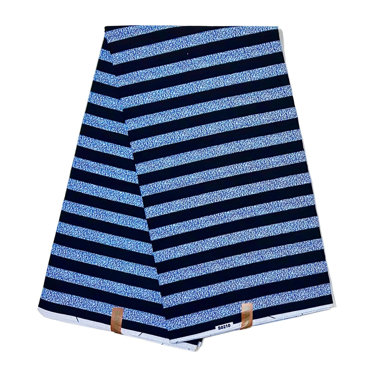 African Print Fabric/ Ankara - Shades of Blue, Black “Line Item', Yard or Wholesale