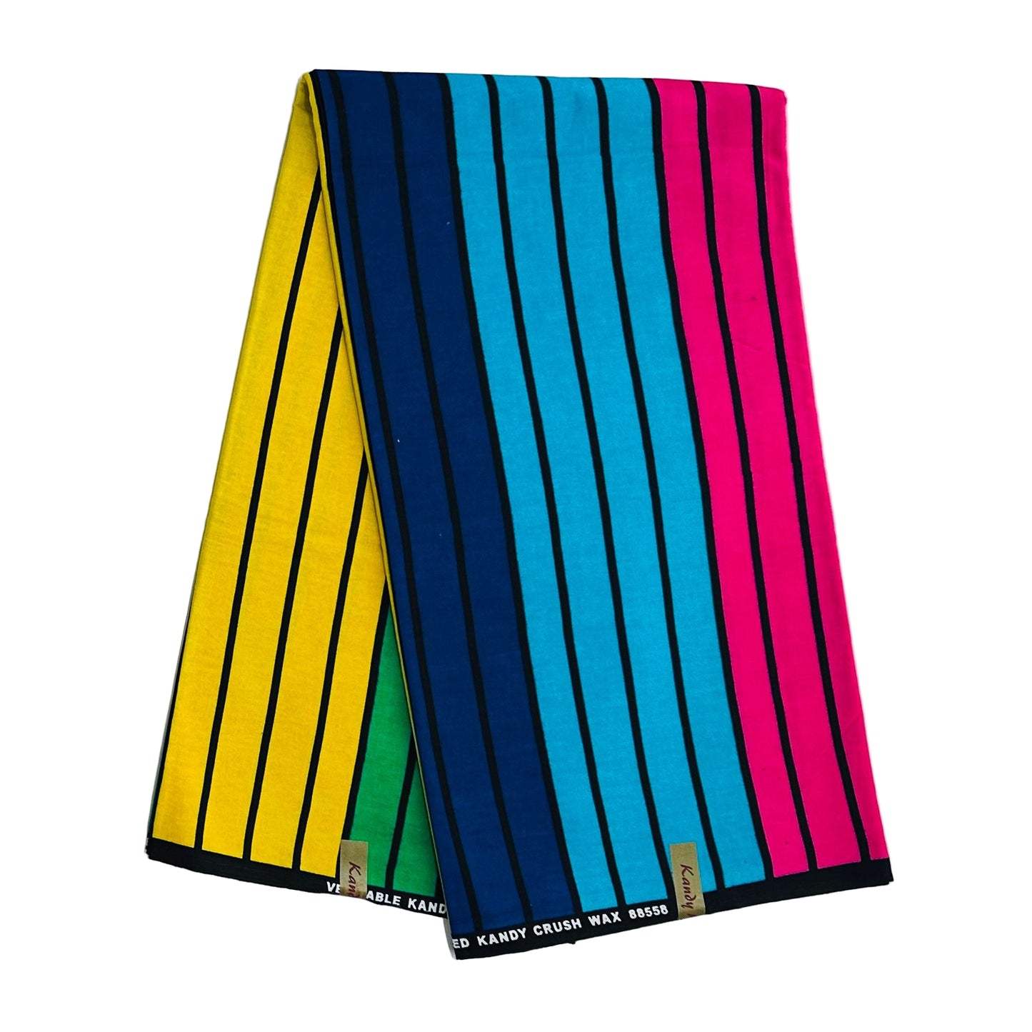 African Print Fabric/ Ankara - Pink, Green, Blue, Yellow 'Ikeja Chromatics', YARD or WHOLESALE