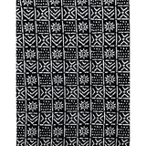 African Print Fabric/ Ankara - Black, White 'Bola Code' Design, YARD or WHOLESALE