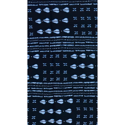 African Print Fabric/ Ankara - Black, Indigo “Dogon Before Wealth', Yard or Wholesale