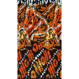 African Print Fabric/ Ankara - Brown, Black, Orange ‘Zomadon Strength', YARD or WHOLESALE