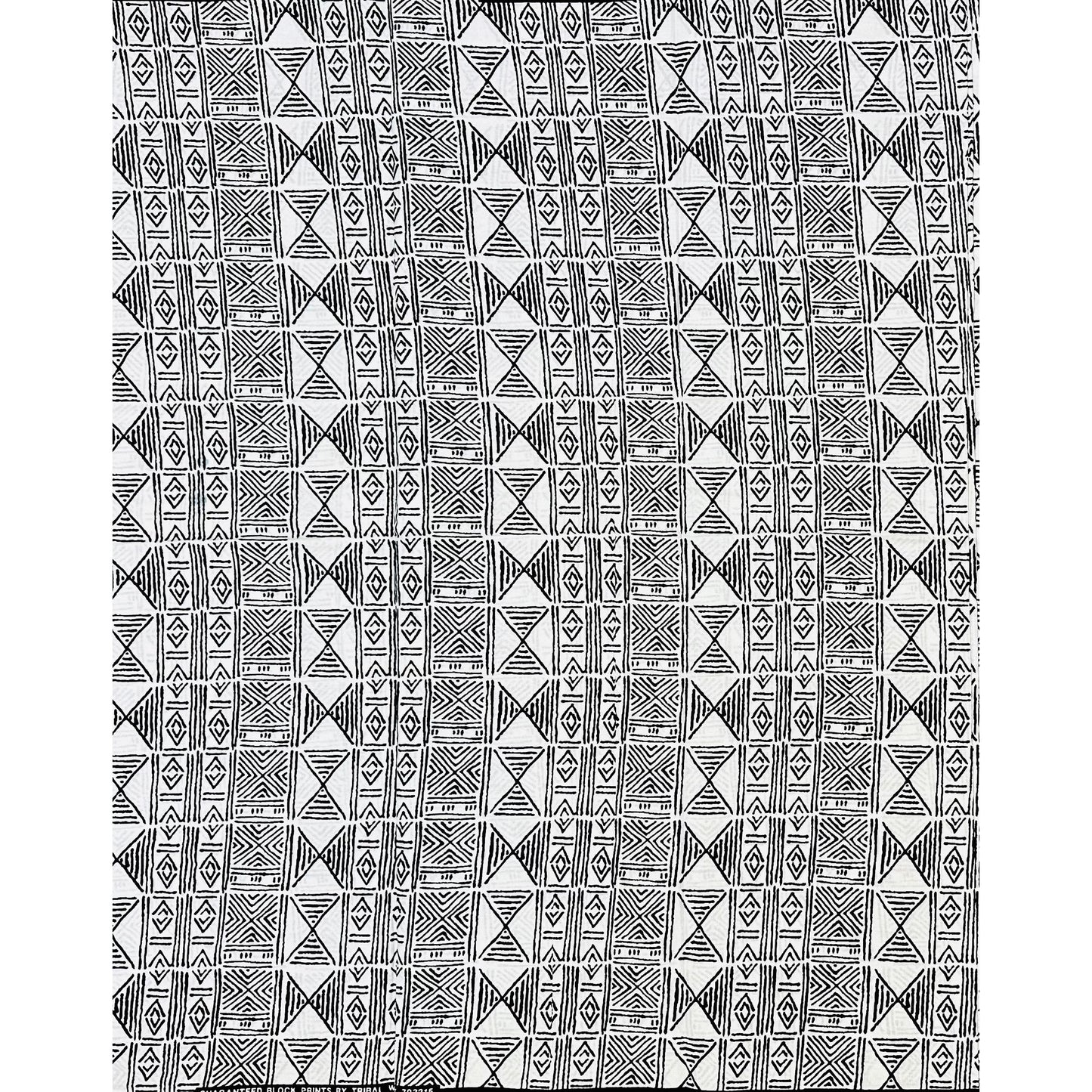African Print Fabric/ Ankara - White, Black 'Code of Elders' Design, YARD or WHOLESALE