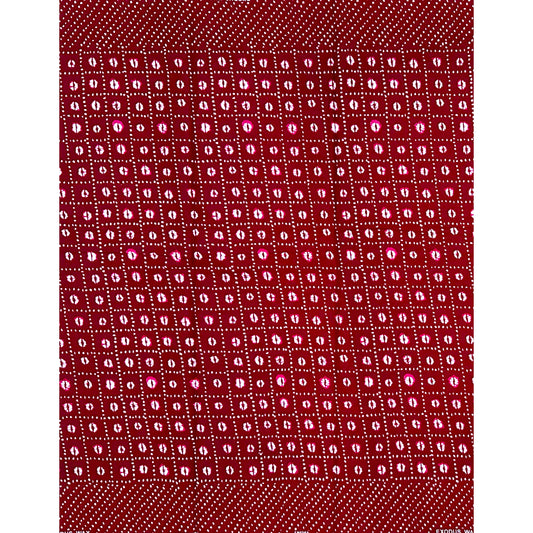 African Print Fabric/ Ankara - Dark Red, White 'Desert Constellation ' Design, YARD or WHOLESALE