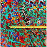 African Print Fabric/ Ankara - Green, Red, Orange, Blue, Brown 'Afia Savanna' Design, YARD or WHOLESALE