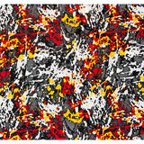 African Print Fabric/ Ankara - White, Red, Black, Yellow ‘It’s Getting Kinda Hectic', YARD or WHOLESALE