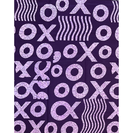 African Print Fabric/ Ankara - Shades of Purple ‘Power Has A Pattern', Yard or Wholesale