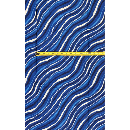 African Print Fabric/ Ankara - Blue, White 'Na Nature Do Am' Design, YARD or WHOLESALE