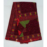 African Print Fabric/ Ankara - Red, Green 'Oyinye Max' Design, YARD or WHOLESALE