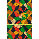 African Print Fabric/ Ankara - Green, Orange, Brown, Beige, Black 'Sable Heritage' Design