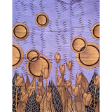 African Print Fabric/ Ankara - Purple, Brown "Nwuneli" YARD or WHOLESALE