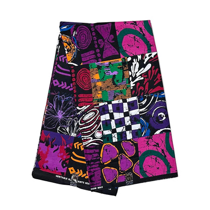 African Print Fabric/ Ankara - Multicolored 'Creative License', YARD or WHOLESALE