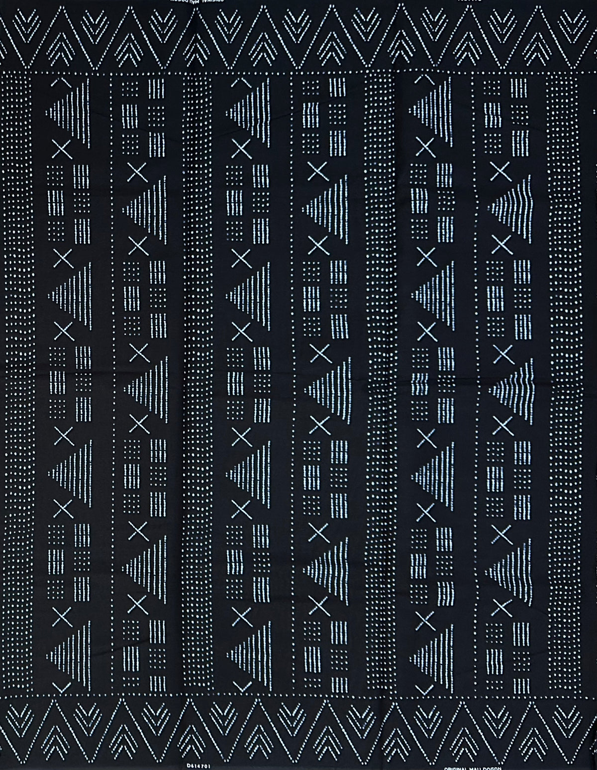 African Print Fabric/ Ankara - Black, Indigo “Dogon Sparkle', Yard or Wholesale