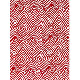 African Print Fabric/ Ankara - Red, White 'Fon Flair' Design, YARD or WHOLESALE