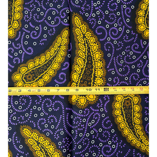 African Print Fabric/Ankara - Purple, Brown, Navy "Old Soul, Rich Vibe" Design