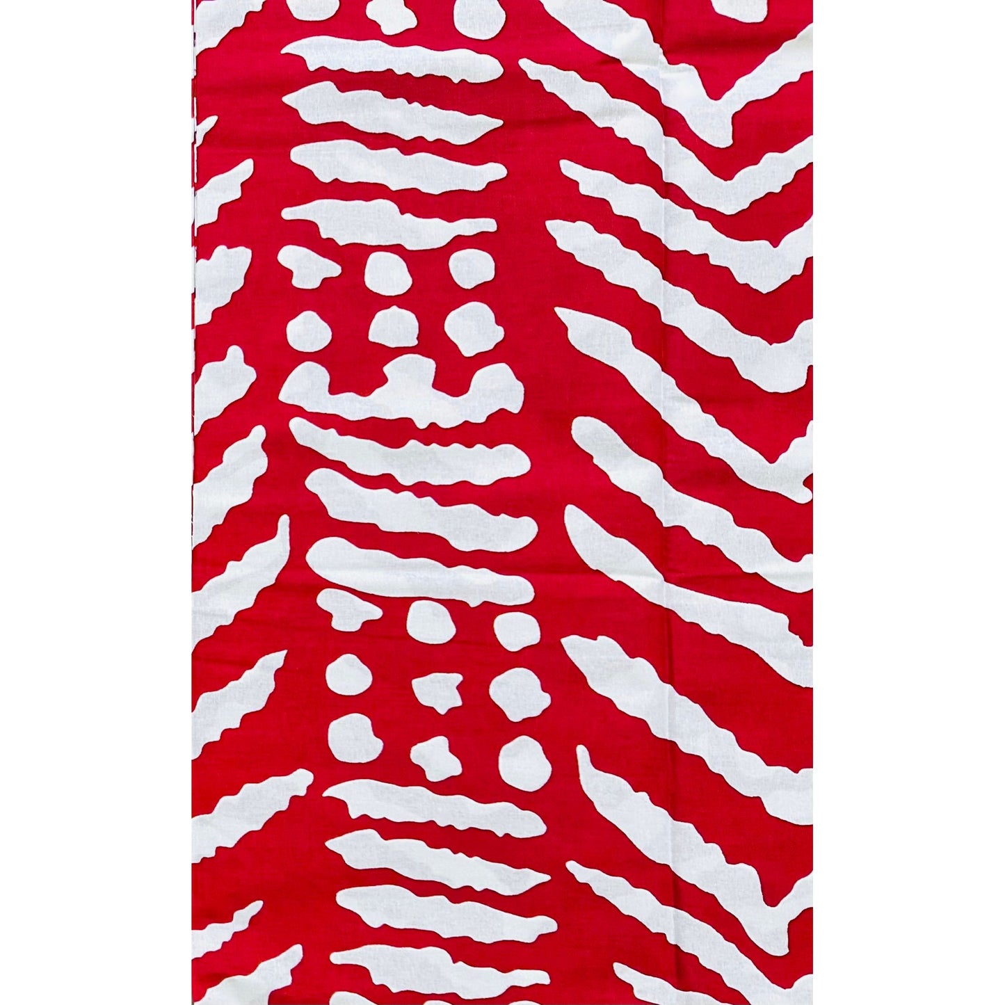 African Print Fabric/ Ankara - Red, White 'Red Intent', Per Yard or Wholesale